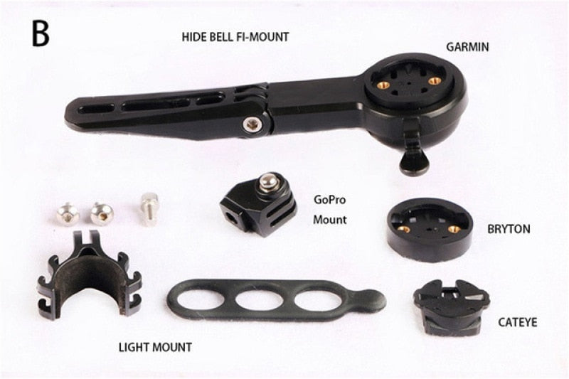 Veilo - 4-in-1 Mount – Computer, Bell, Light & GoPro in One Clean Setup
